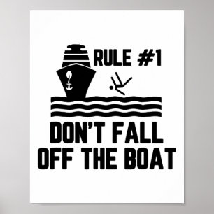Póster Regla 1 No caigas del barco