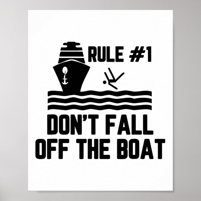 Póster Regla 1 No caigas del barco (Frente)
