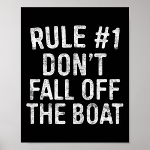 Póster Regla #1 No se caigan de las vacaciones de crucero
