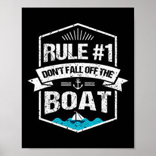 Póster Regla #1 No se caigan de las vacaciones de crucero