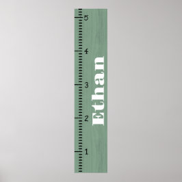 Póster Regla de la tabla de crecimiento humano personaliz