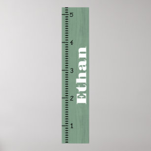 Póster Regla de la tabla de crecimiento humano personaliz