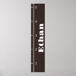 Póster Regla de la tabla de crecimiento humano personaliz