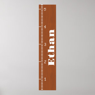 Póster Regla de la tabla de crecimiento humano personaliz