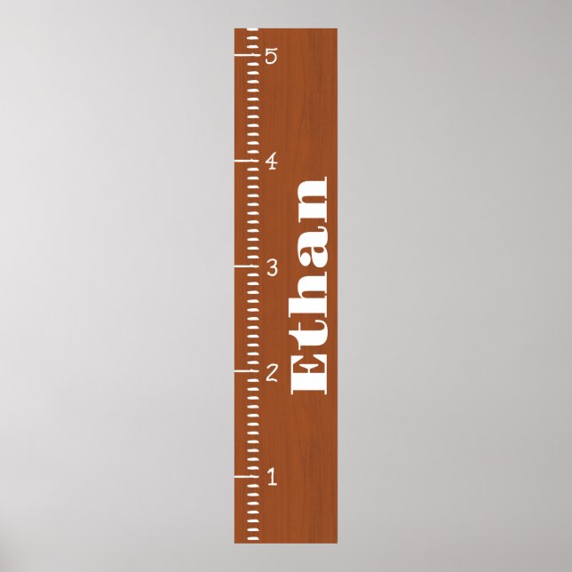 Póster Regla de la tabla de crecimiento humano personaliz (Frente)