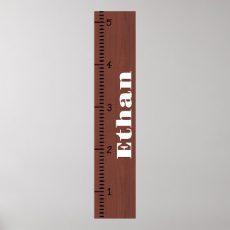 Póster Regla de la tabla de crecimiento humano personaliz