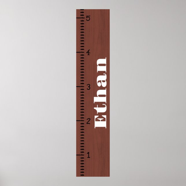 Póster Regla de la tabla de crecimiento humano personaliz (Frente)