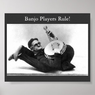 Póster ¡Regla de los jugadores del banjo!