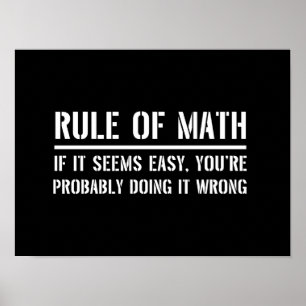 Póster Regla de matemáticas