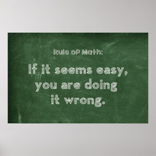 Póster Regla de matemáticas - Poster de matemáticas