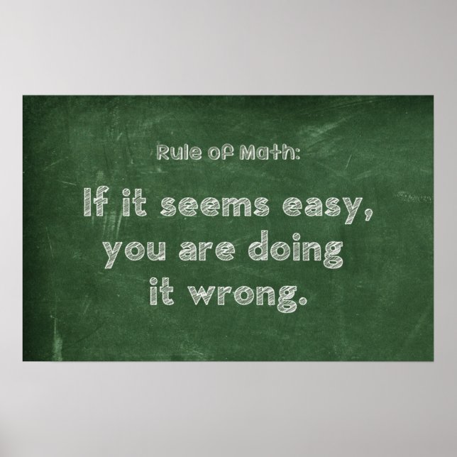 Póster Regla de matemáticas - Poster de matemáticas (Frente)