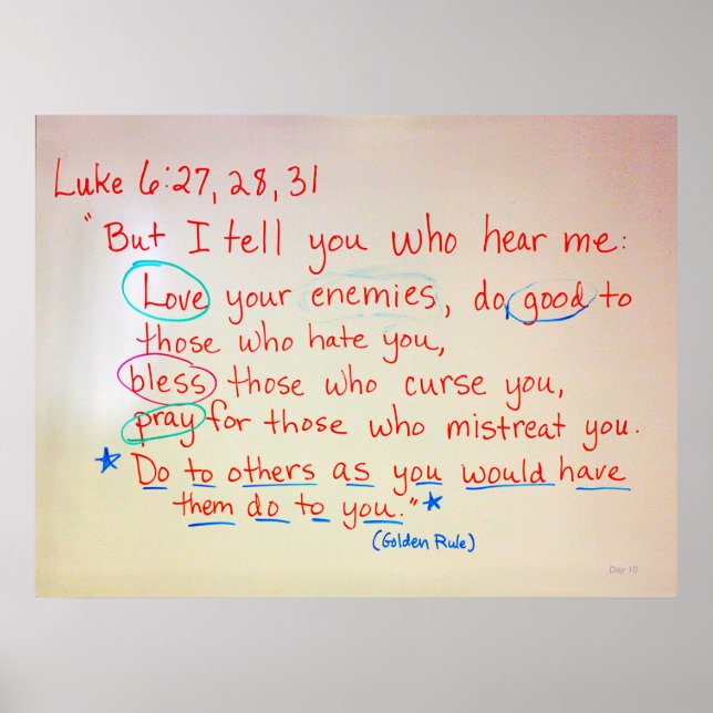 Póster Regla de Oro (Frente)