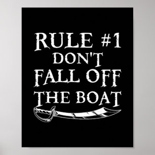 Póster Regla Divertida #1 No Te Caigas Del Crucero Pirata