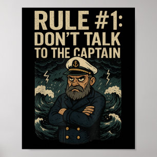 Póster Regla divertida de crucero náutico #1 No hables co