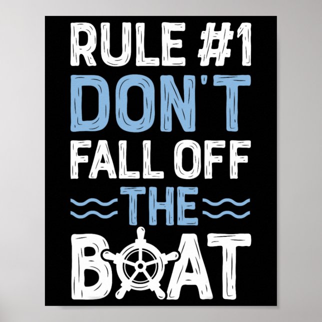 Póster Regla número 1 No caigas del crucero (Frente)