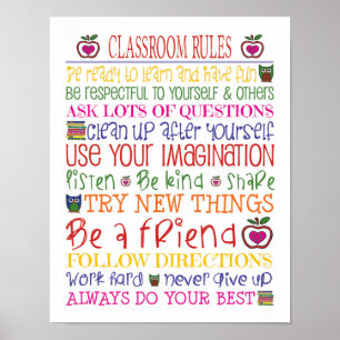 Póster Reglas de aula