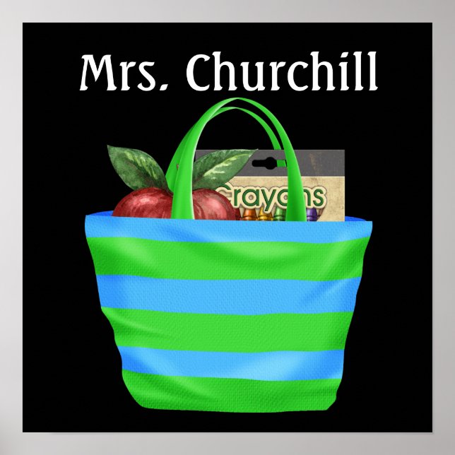 Póster Reglas de aulas del profesor de escuela - SRF (Frente)