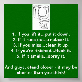 PÓSTER REGLAS DE BAÑO DE ASEO