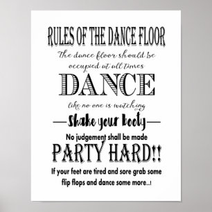Póster Reglas de caligrafía moderna del boda de la pista