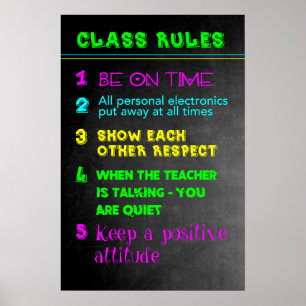 Póster Reglas de clase