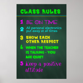 Póster Reglas de clase