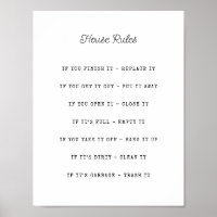 Reglas de la Casa Personalizada