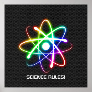 Póster ¡REGLAS DE LA CIENCIA! Átomo que brilla