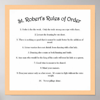 Póster Reglas de Orden de San Robert