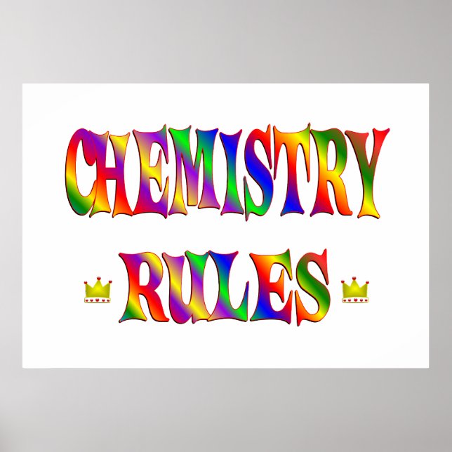 Póster Reglas de química (Frente)