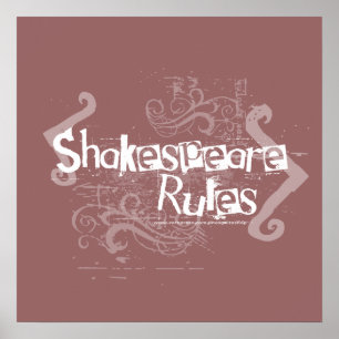 Póster Reglas de Shakespeare