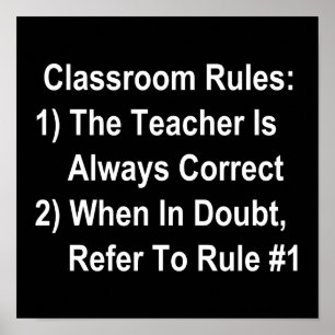 Póster Reglas del aula (todo texto blanco)