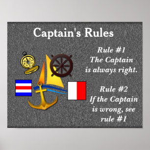 Póster Reglas del Capitán_ poster