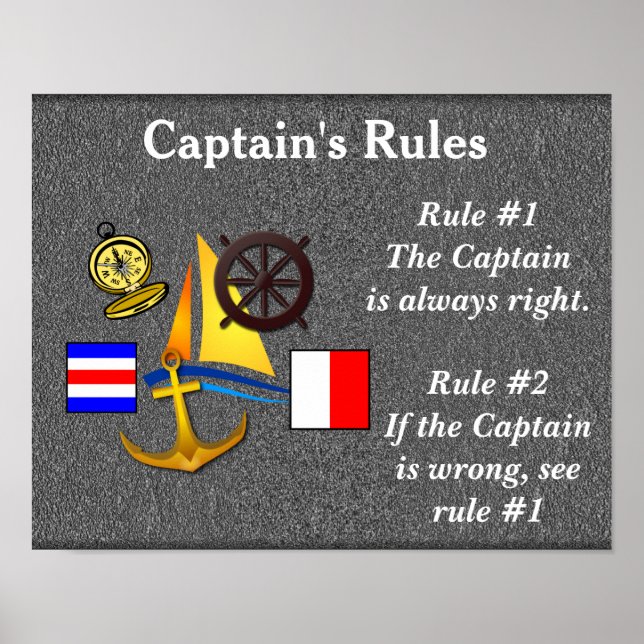 Póster Reglas del Capitán_ poster (Frente)