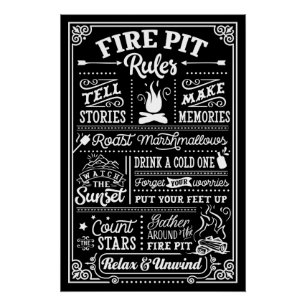Póster Reglas del Fuego - beige