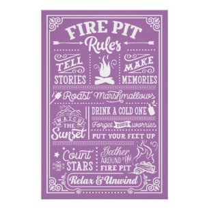 Póster Reglas del Fuego - beige