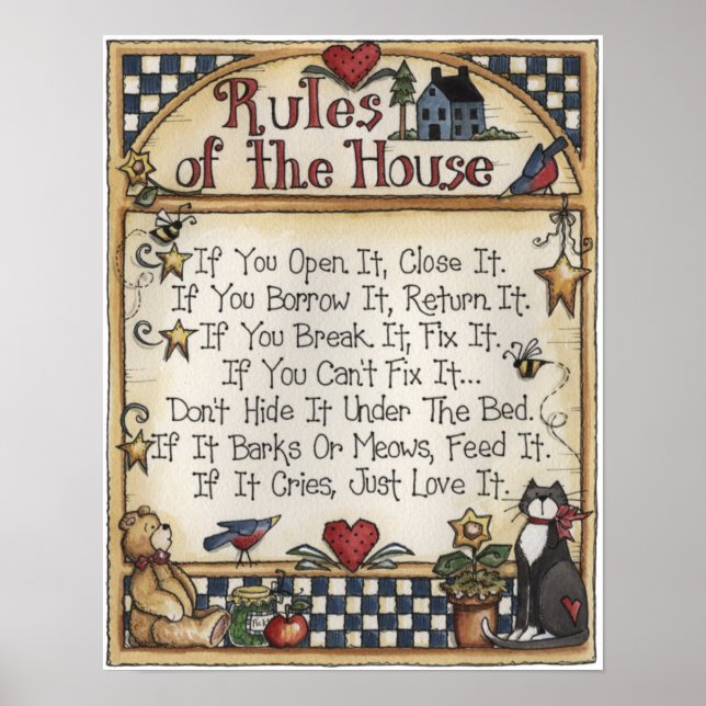 Póster Reglas del poster de la Cámara (Frente)