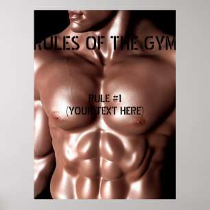 Póster Reglas del texto del personalizable de gimnasia