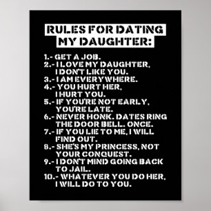 Póster Reglas para salir con mi hija