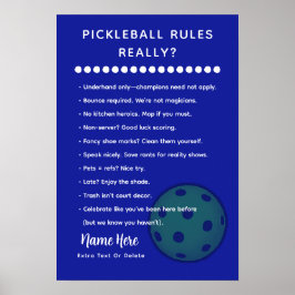 Póster Reglas Personalizadas de Pickleball Edición SARÁST