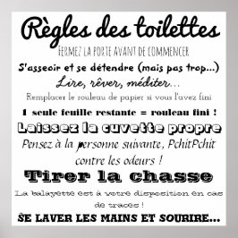 Póster Règles des reettes