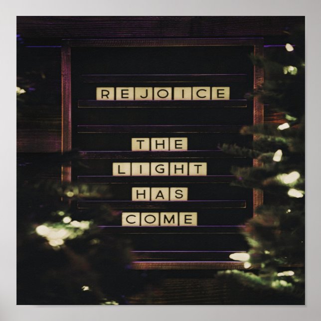 Póster Regocijarse De La Luz Ha Llegado Isaías 60 Verso D (Frente)