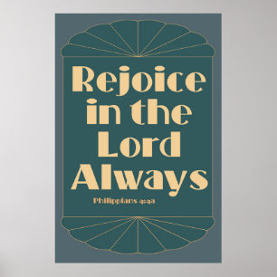 Póster Regocijarse en el Señor siempre — Philippians 4:4a