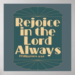 Póster Regocijarse en el Señor siempre — Philippians 4:4a
