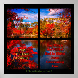 Póster Regocijarse, Rezar, Dar Gracias