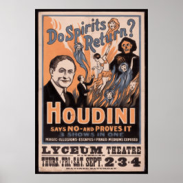 Póster ¿Regresan los espíritus? Houdini dice que no