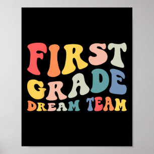 Póster Regreso a Clases Equipo de Ensueño de 1er Grado Pr