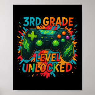 Póster Regreso a la Escuela Chicos de 3er Grado Jugador P