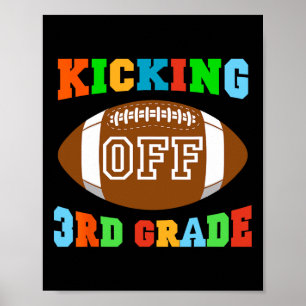 Póster Regreso a la escuela iniciando 3er grado fútbol ni