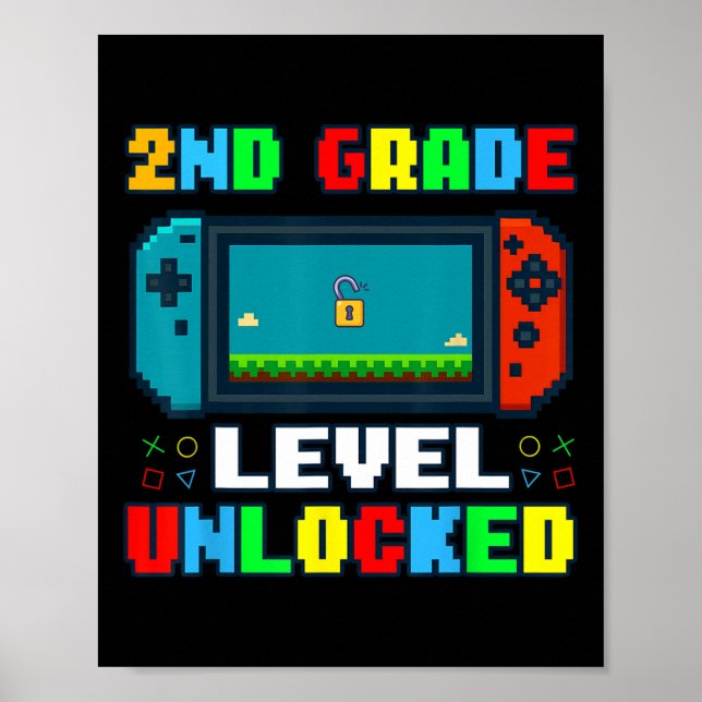 Póster Regreso a la Escuela Nivel 2do Grado Desbloqueado  (Frente)