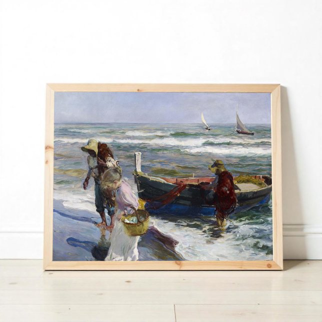 Póster Regreso de la pesca, Joaquin Sorolla y Bastida (Subido por el creador)